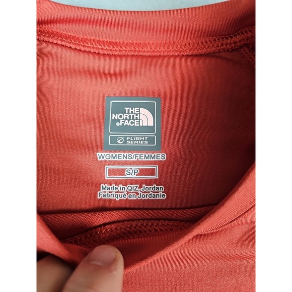 North Face Women's Small Orange L/S Flight Series Vapor Wick Fitness Pullover - Picture 2 of 12